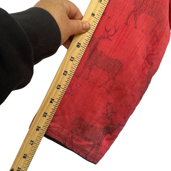 VTG Handmade Asian Cheongsam Deer Print Dress S/M Maxi Gothic Whimsigoth Graphic - Picture 8 of 10